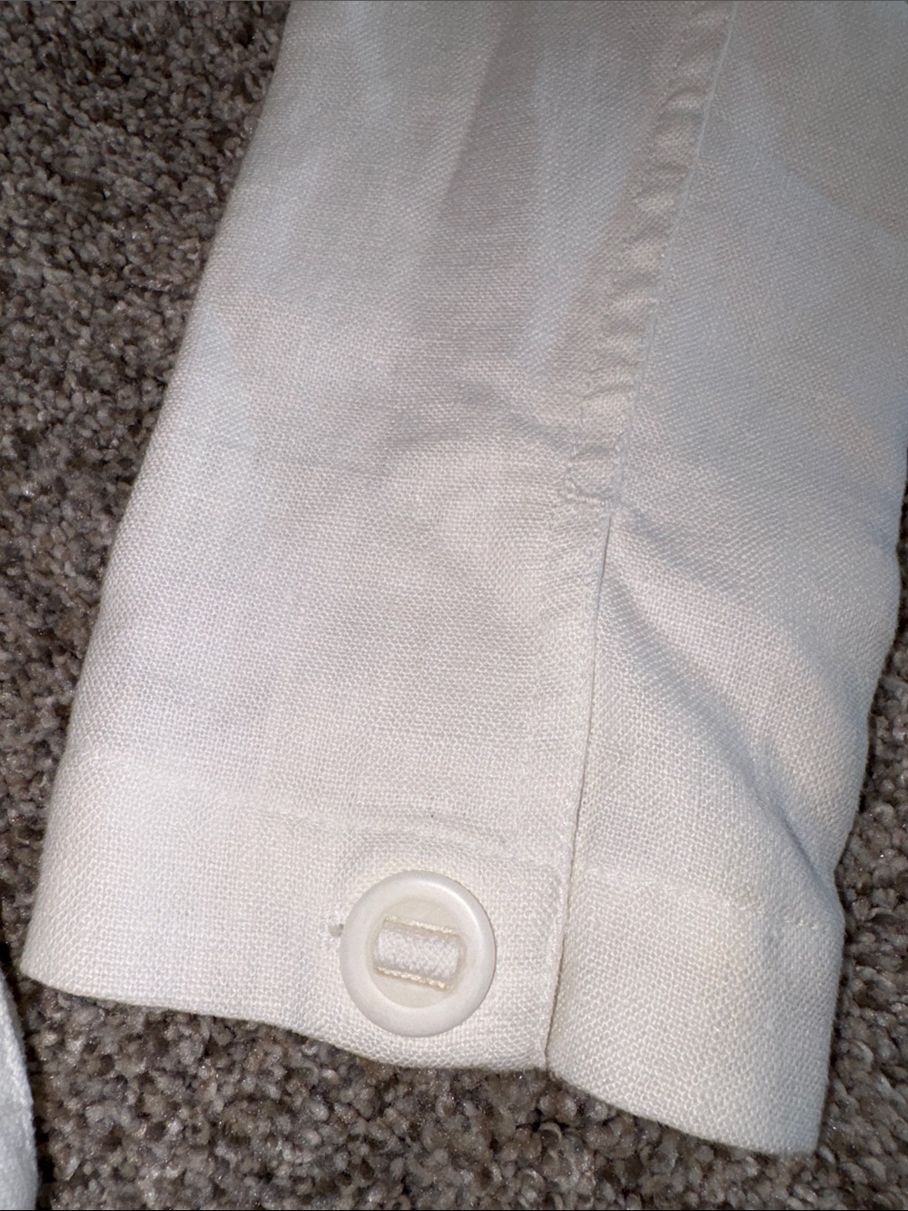 H&M White Linen Tailored Button-Front Jacket size 8 - Picture 4 of 7
